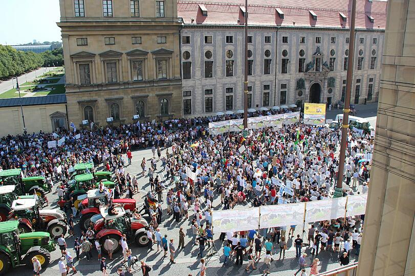 Die Staffelfahrt der Milichbauern findet am Dienstag ihren Abschluss bei der Demo am Odeonsplatz