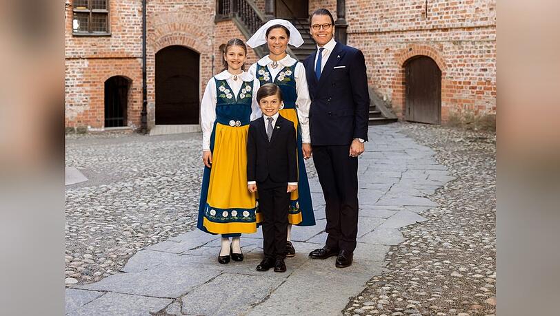 Kronprinzessin Victoria und ihr Mann Prinz Daniel mit den gemeinsamen Kindern.