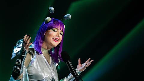 Ricarda Lang nahm sich in ihrer Rede CSU-Chef Markus S&ouml;der vor.