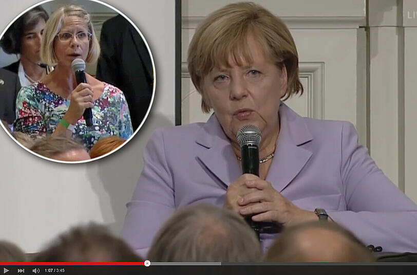 Forderte die Europäer auf, den Mut zu haben, sich zum Christentum zu bekennen: Angela Merkel.