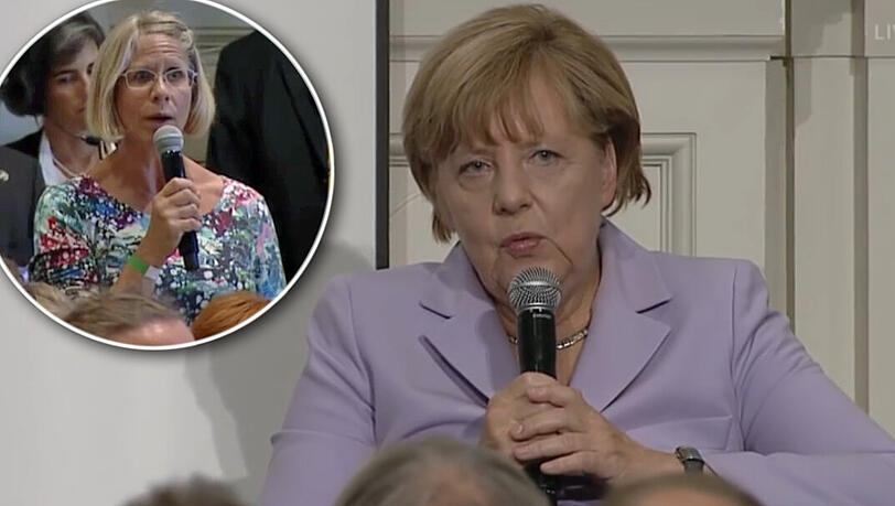 Forderte die Europäer auf, den Mut zu haben, sich zum Christentum zu bekennen: Angela Merkel. Forderte die Europäer auf, den Mut zu haben, sich zum Christentum zu bekennen: Angela Merkel.