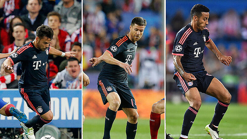 Thiago, Alonso und Bernat enttäutschen beim Hinspiel in Madrid. Thiago, Alonso und Bernat enttäutschen beim Hinspiel in Madrid.