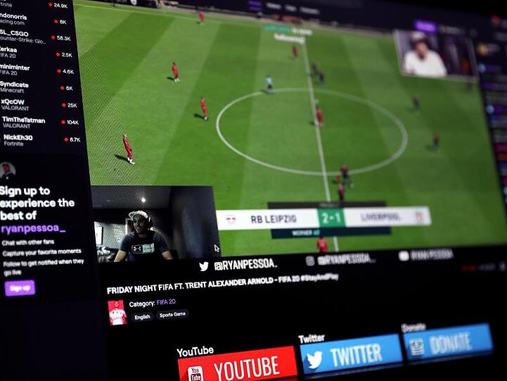 Videospiele wie FIFA 20 sind das Kerngesschäft der Streaming-Plattform Twitch.