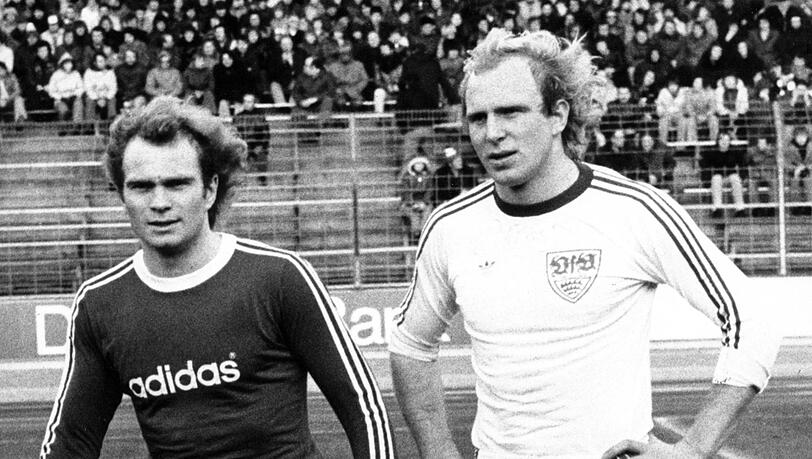 Die Hoeneß-Brüder: Uli (l., Bayern) und Dieter (Stuttgart).
