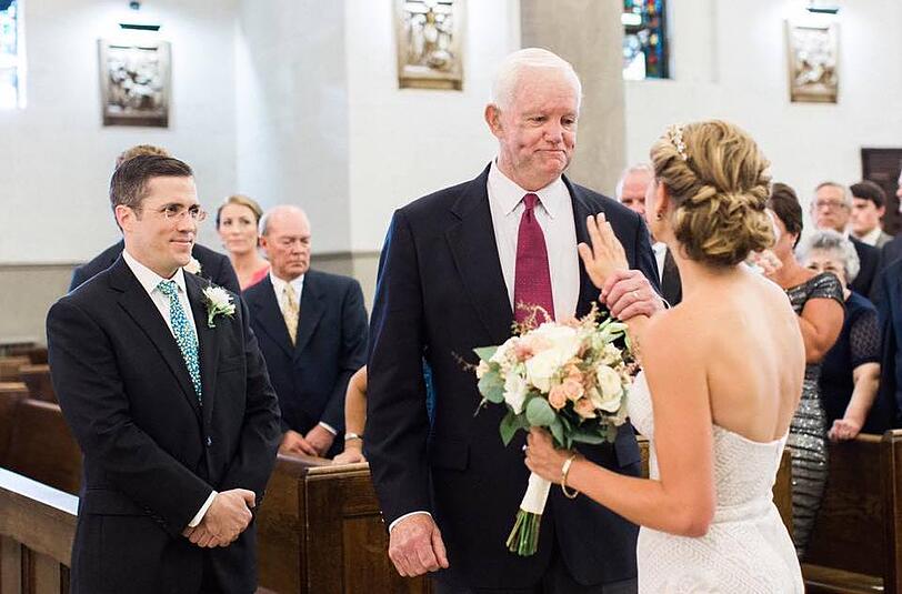Emotionaler Moment: Im Jahr 2006 verlor Jenni ihren Vater - an ihrem Hochzeitstag führte sie dann der Mann zum Altar, der das Herz ihres Vaters in sich trägt.