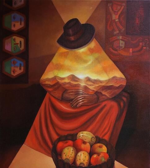 Dieses Bild trägt den Titel "Pachamama - Mutter Erde".