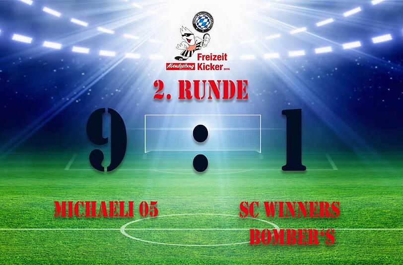 Michaeli 05 gewann die Partie in der 2. Runde gegen die SC Winners-Bomber's.