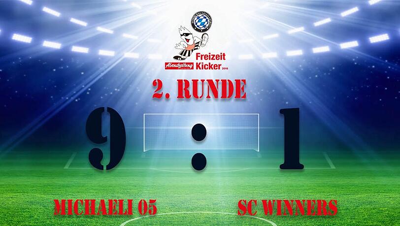 Michaeli 05 gewann die Partie in der 2. Runde gegen die SC Winners-Bomber's. Michaeli 05 gewann die Partie in der 2. Runde gegen die SC Winners-Bomber's.