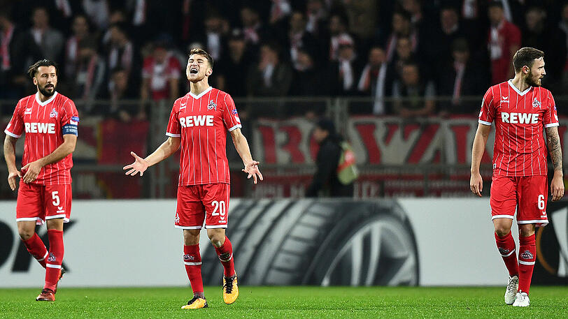 Frust pur: Die Kölner Profis Dominic Maroh, Salih Özcan und Marco Höger (von links).