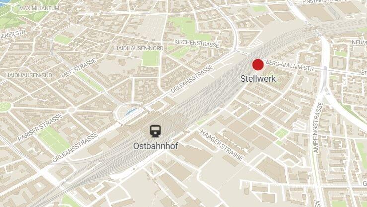 Genau hier ist es: das Stellwerk am Ostbahnhof. Genau hier ist es: das Stellwerk am Ostbahnhof.