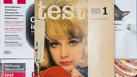 Die erste Ausgabe der Zeitschrift "Der Test" vom April 1966.