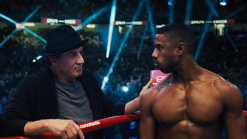 Rocky (Silvester Stallone) mit seinem Ziehsohn Adonis (Michael B. Jordan).
