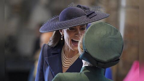 Prinzessin Kate und Prinzessin Anne konnten &uuml;ber ihre missratene Begr&uuml;&szlig;ung nur lachen.