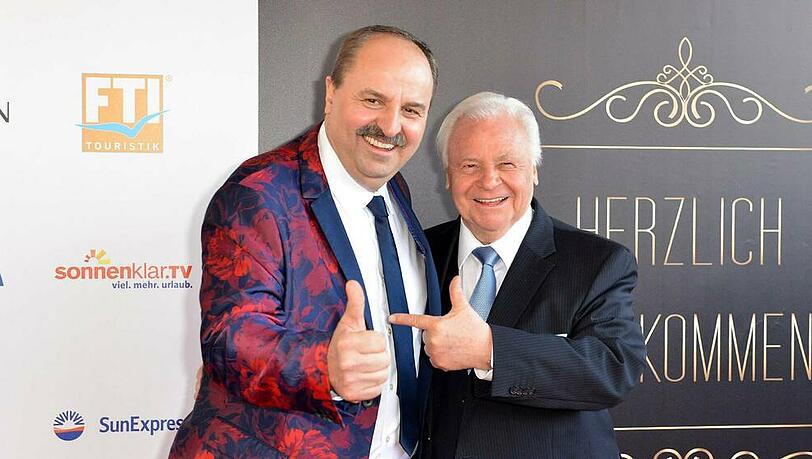 Johann Lafer (l.) und Eckart Witzigmann auf einem Event im Jahr 2018 Johann Lafer (l.) und Eckart Witzigmann auf einem Event im Jahr 2018