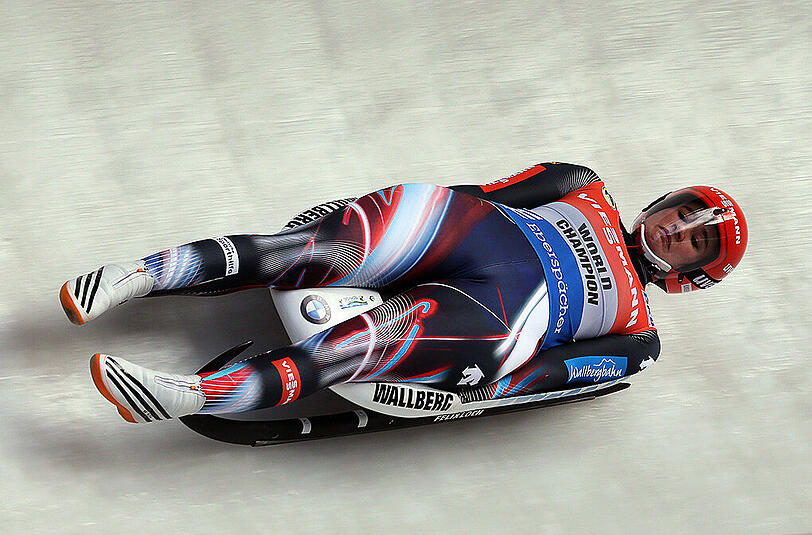 Natalie Geisenberger in Aktion.