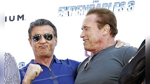 Ziemlich beste Muskel-Freunde: Arnold Schwarzenegger (r.) und Sylvester Stallone.