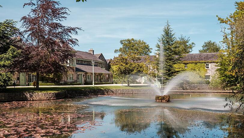 Das idyllische irische Dorf steht samt Pub und Wasserm&uuml;hle zum Verkauf.