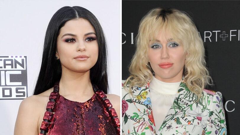 Selena Gomez (l.) und Miley Cyrus bringen am 25. August einen neuen Song heraus - das sorgte bei ihren Fans für Verwunderung.