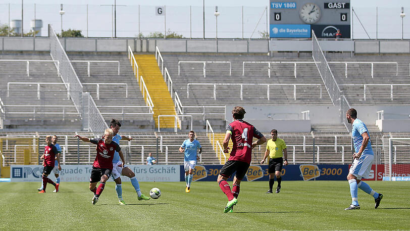 Der TSV 1860 spielt gegen den 1. FC Nürnberg II im Grünwalder Stadion.