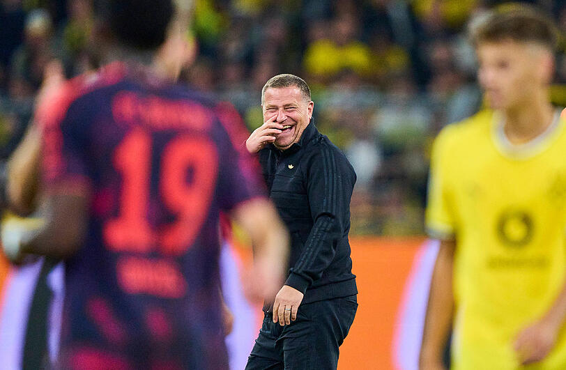 Gut drauf: Sportvorstand Max Eberl. Gut drauf: Sportvorstand Max Eberl.