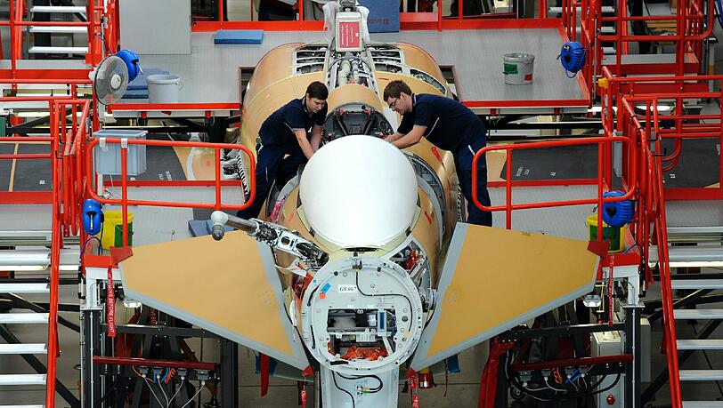 Eurofighter-Montage in Manching. Eurofighter-Montage in Manching.