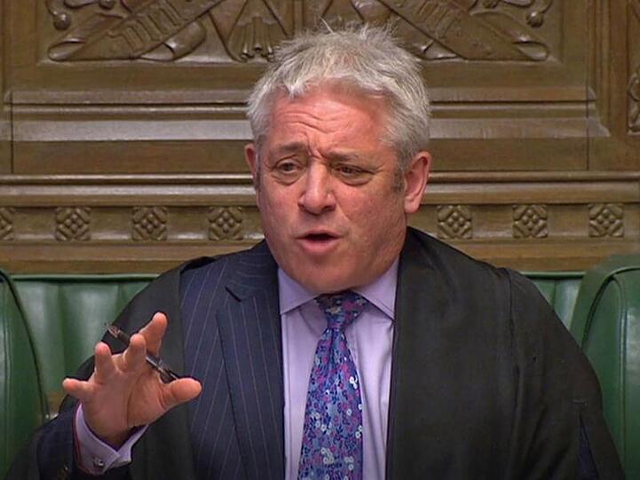 Der Schritt stelle einen "Frevel gegen die Verfassung" dar, so Parlamentspräsident John Bercow.