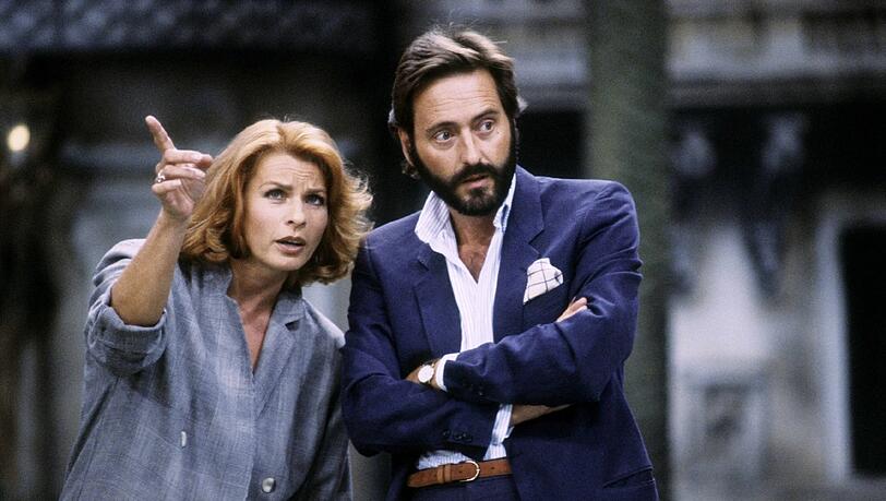 Senta Berger und Helmut Dietl 1986. In diesem Jahr war Berger die Mona in "Kir Royal".