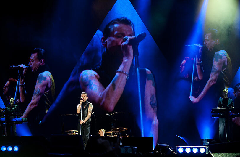 David Gahan von der britischen Synthie-Pop-Band Depeche Mode 2013 im Olympiastadion.