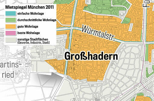 Zahlen Sie zu viel Miete? Klicken Sie durch die verschiedenen Viertel, und checken, in welcher Lage Sie wohnen.