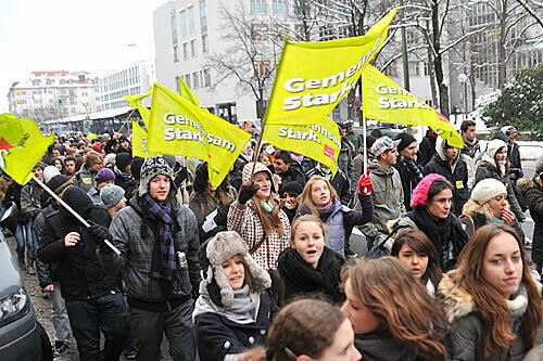 Protest auf dem Orleansplatz: Die Münchner Schüler gehen auf die Straße