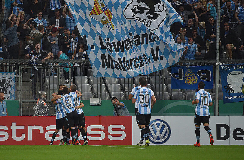Quasi mit dem Schlusspfiff haben die Löwen den Führungstreffer gegen den Karlsruher SC erzielt.