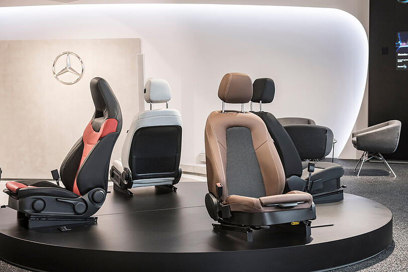 Vier verschiedene Sitzkonzepte bietet Mercedes für die neue A-Klasse an - zum Teil ist das Gestühl auch klimatisierbar.