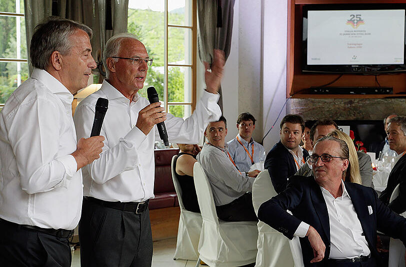 Erprobte Moderatoren: Franz Beckenbauer und Wolfgang Niersbach.