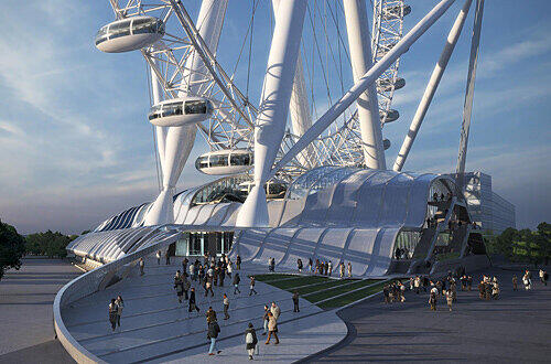 Eingangsbereich des geplanten Great Berlin Wheel