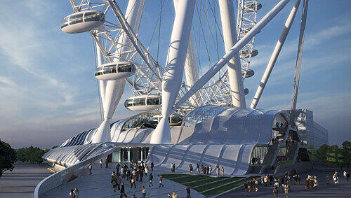 Eingangsbereich des geplanten Great Berlin Wheel Eingangsbereich des geplanten Great Berlin Wheel