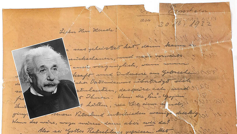 Dieses Schreiben von Albert Einstein schlummerte lange im Archiv. Dieses Schreiben von Albert Einstein schlummerte lange im Archiv.