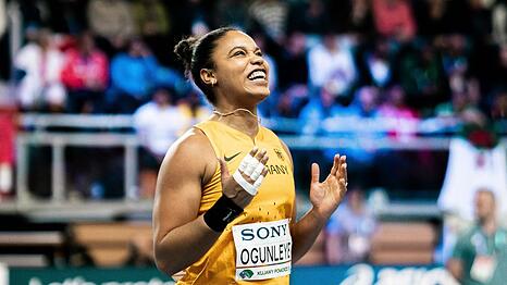 Yemisi Ogunleye ist die erste deutsche Olympiasiegerin im Kugelsto&szlig;en seit 1996.