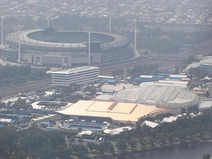Schlechte Luft über der Rod-Laver-Arena in Melbourne.