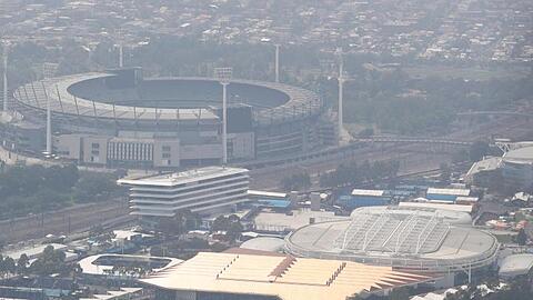 Schlechte Luft über der Rod-Laver-Arena in Melbourne.