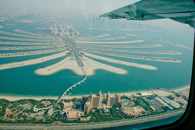 Rundflug über Dubai und die Palmeninsel The Palm Jumeirah