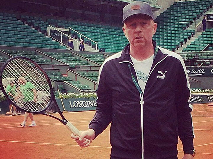 Boris Becker beim Turnier in Paris