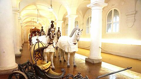 Das Marstallmuseum war früher der Pferdestall des Schlosses.