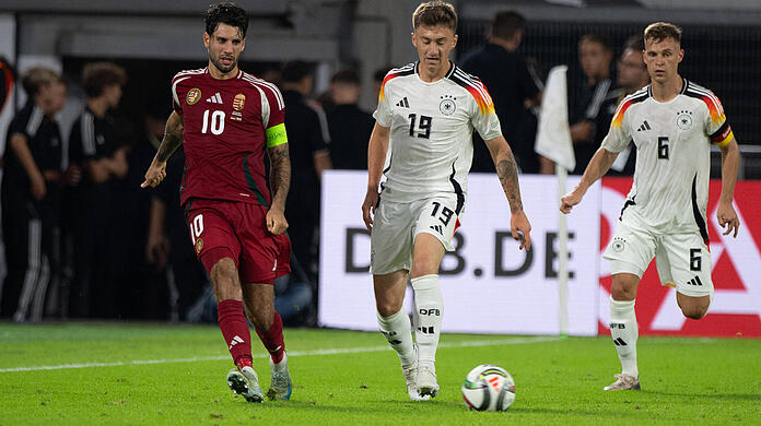 Beim spektakulären 5:0 gegen Ungarn gab der gebürtige Münchner Angelo Stiller sein DFB-Debüt.