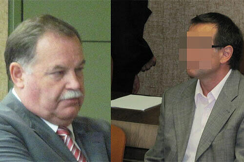Vor Gericht: Ex-Bürgermeister Josef Schäch (l.) und sein Kämmerer Wolfgang Z.