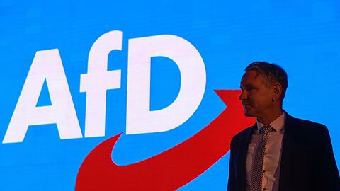 Thüringens AfD-Chef Björn Höcke bei einer Veranstaltung im thüringischen Pfiffelbach.