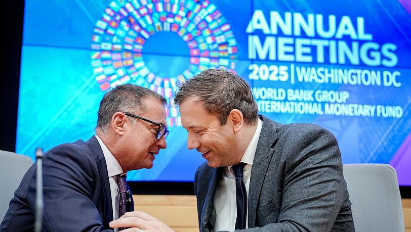 Nagel und Finanzminister Lars Klingbeil sind gemeinsam in Washington.