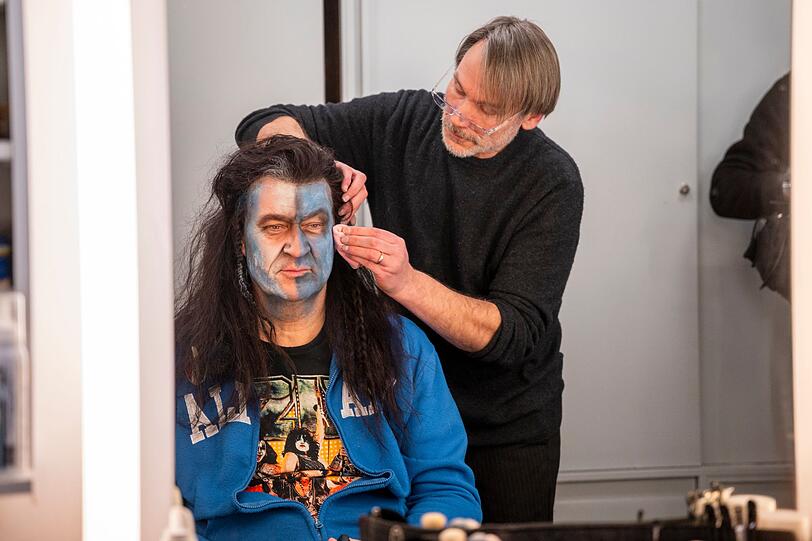 Veitsh&ouml;chheim: Ministerpr&auml;sident S&ouml;der verwandelt sich f&uuml;r Fastnacht in Franken in Braveheart-Figur