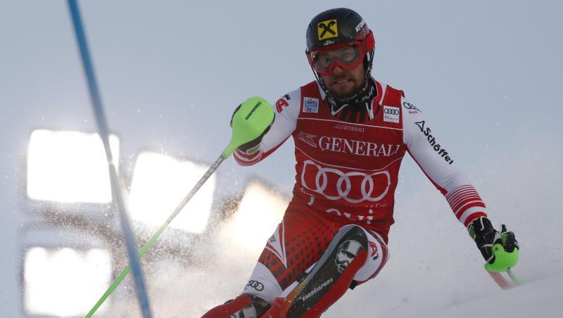 Marcel Hirscher gewann den Slalom in Levi.