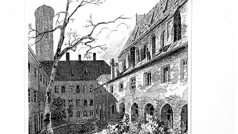 Die Keimzelle von Augustiner: Im Kloster am Dom, hier eine Hofansicht von 1890, wurde 1328 bis 1817 Bier gebraut.