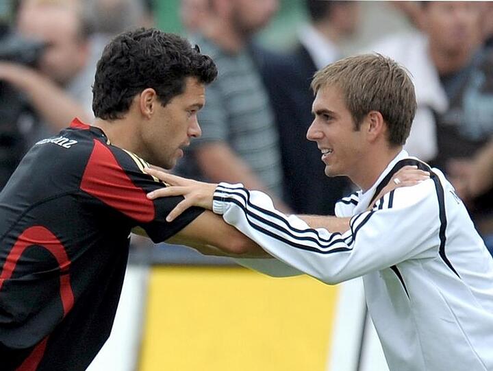 Der "Capitano" Michael Ballack und WM-Kapitän Philipp Lahm